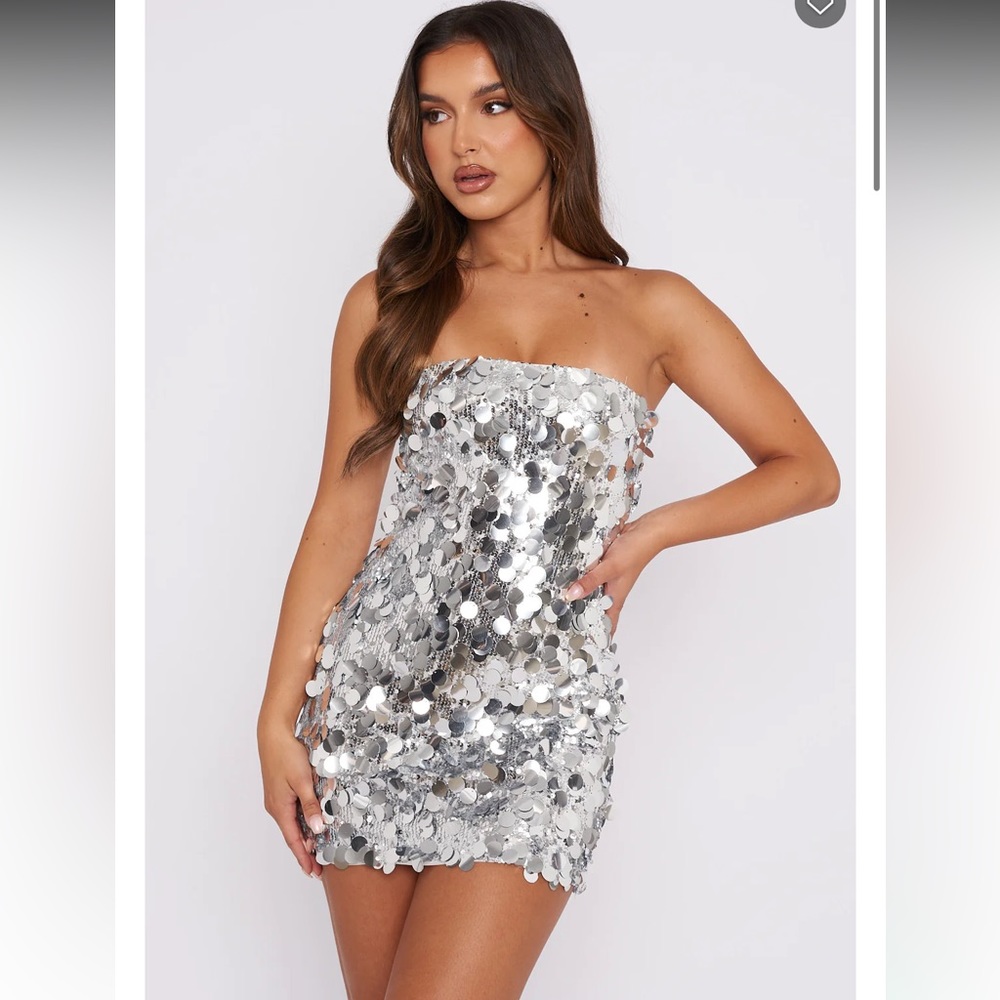 On A Night Like This Mini Dress in Silver